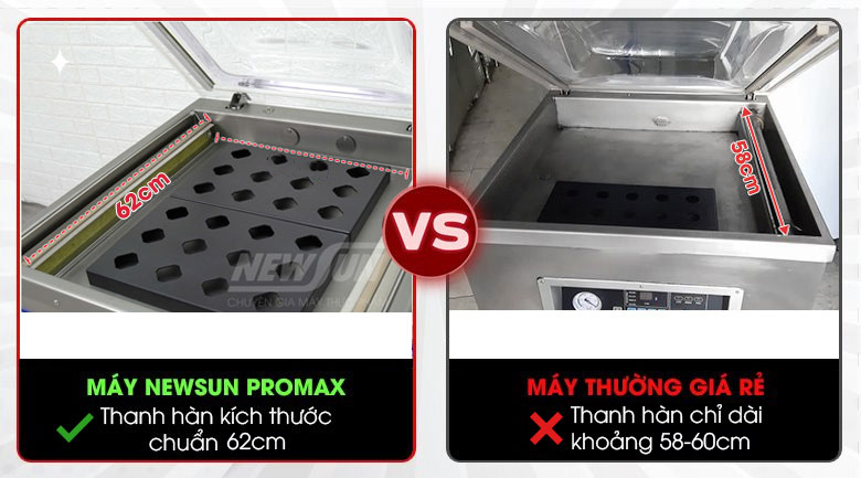 Buồng hút rộng, thanh hàn tràn viền