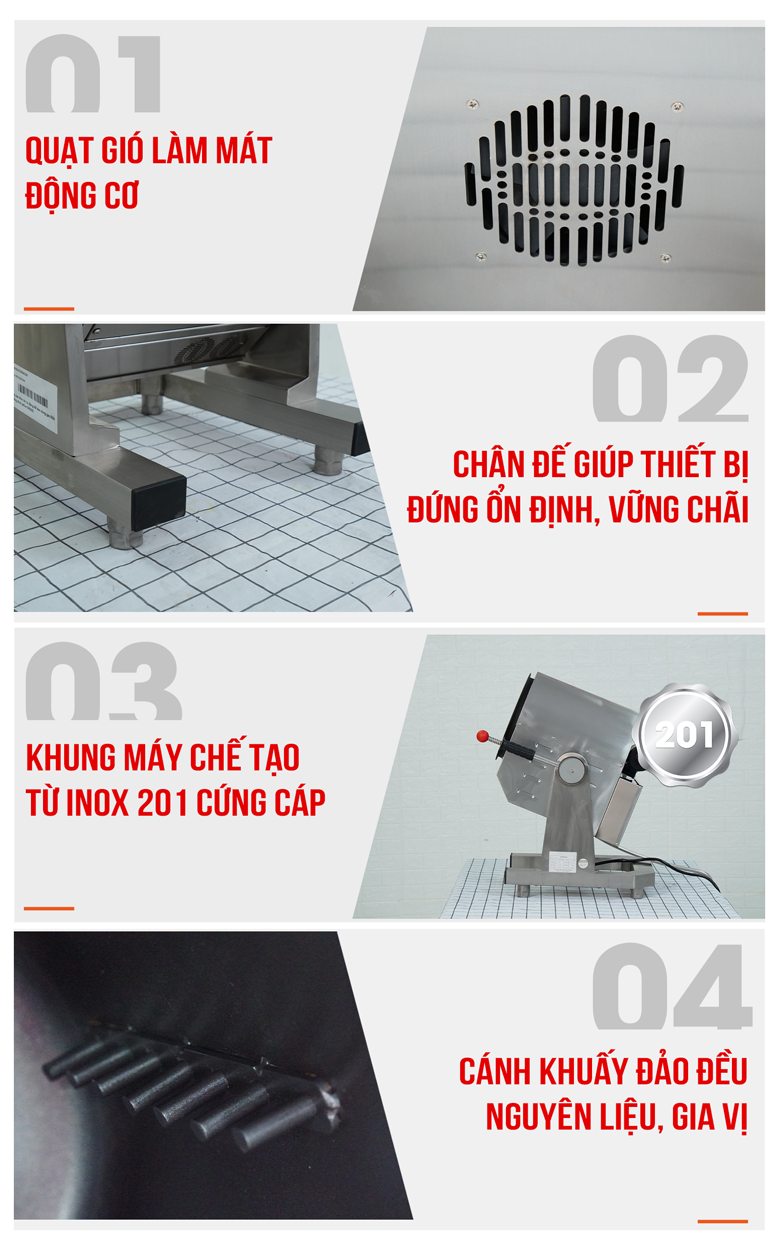Đặc điểm nổi trội khác của máy xào thức ăn tự động để bàn 3500W JY260-D