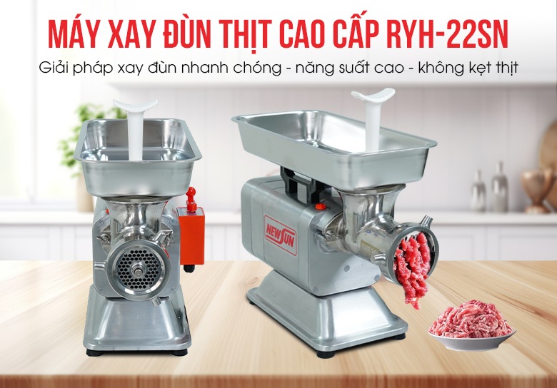 Máy xay đùn thịt cao cấp RYH-22SN - Năng suất 220kg/h Máy xay đùn thịt cao cấp RYH-22SN - Năng suất 220kg/h