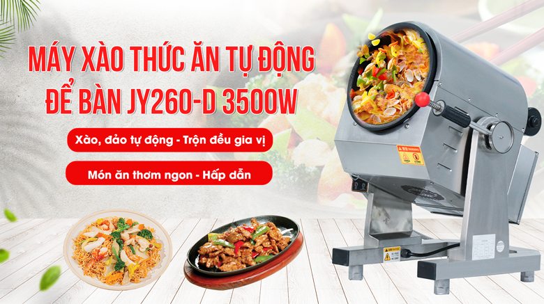 Máy xào thức ăn tự động để bàn 3500W JY260-D