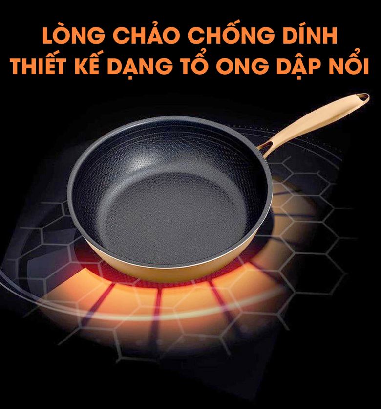 Lòng chảo chống dính, dập nổi tổ ong