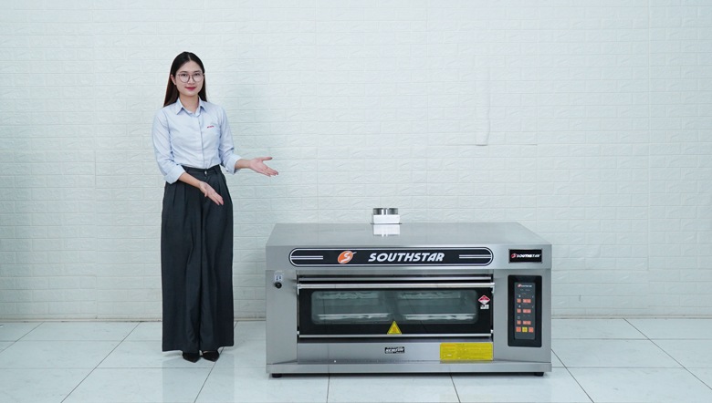 Thực tế mẫu lò nướng bánh Southstar gas 1 tầng 2 khay YXY-20AI
