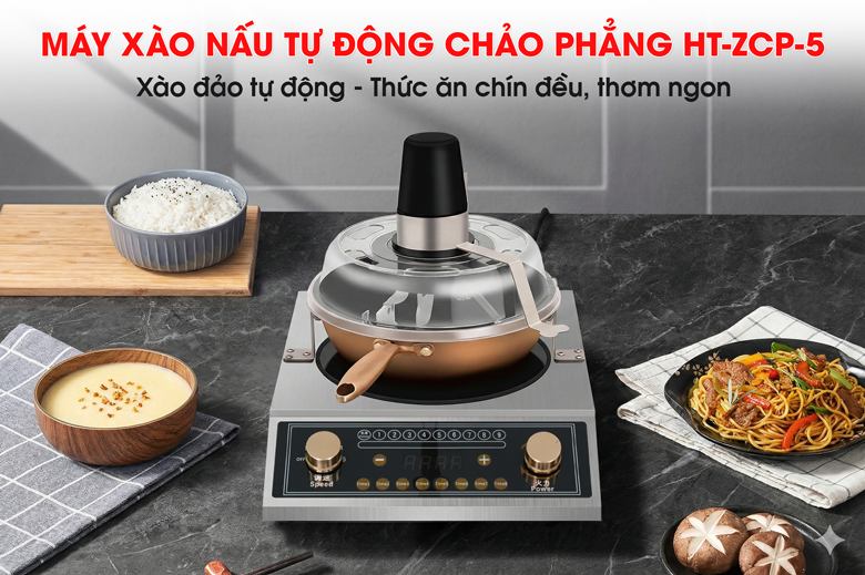 Máy xào nấu thức ăn tự động HT-ZCP-5 (chảo phẳng)