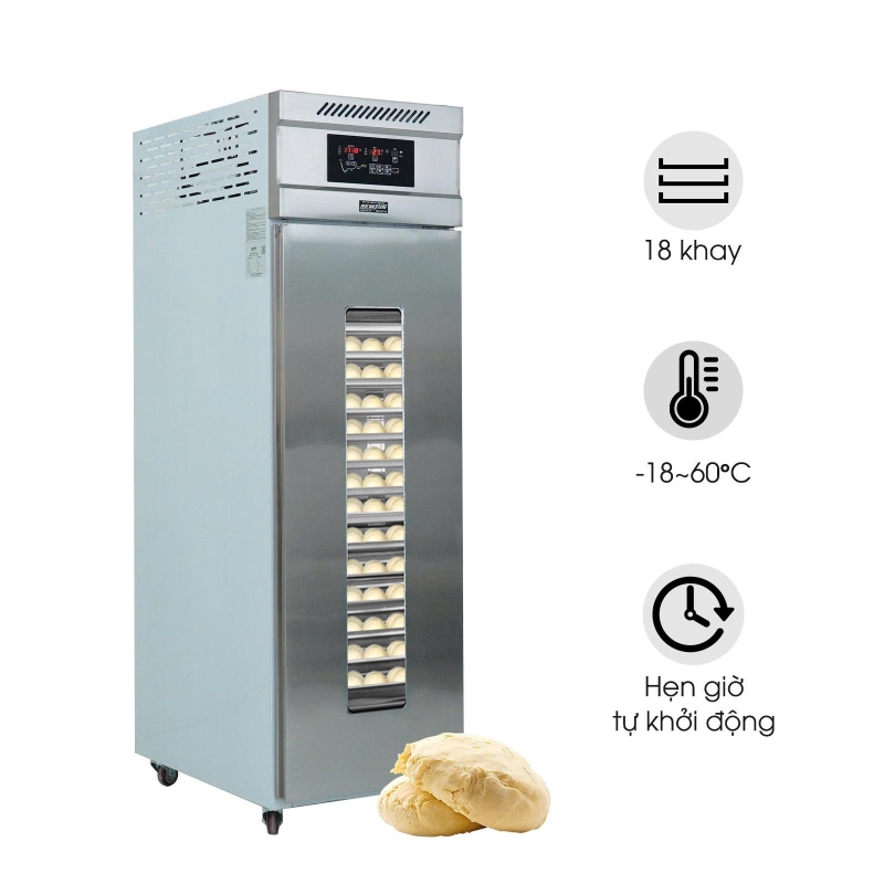 Tủ ủ bột mì 1 cánh 2 chế độ nóng lạnh NEWSUN TXF006.002 (18 khay)