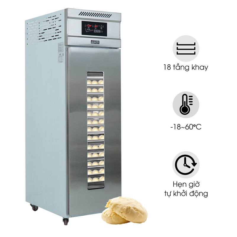 Tủ ủ bột mì 1 cánh 2 chế độ nóng lạnh NEWSUN TXF006.002 (18 khay)