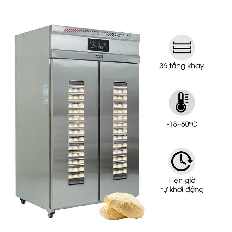 Tủ ủ bột mì 2 cánh 2 chế độ nóng lạnh NEWSUN TXF122.002 (36 khay)