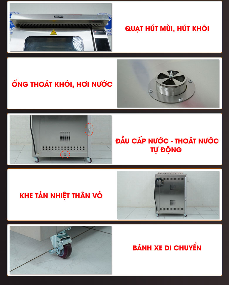 Chi tiết lò nướng bánh đối lưu Southstar 10 khay xoay Chi tiết lò nướng bánh đối lưu Southstar 10 khay xoay