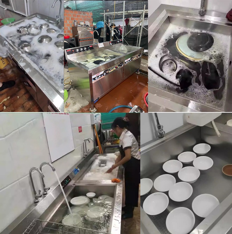 Khách hàng sử dụng máy rửa bát siêu âm NEWSUN