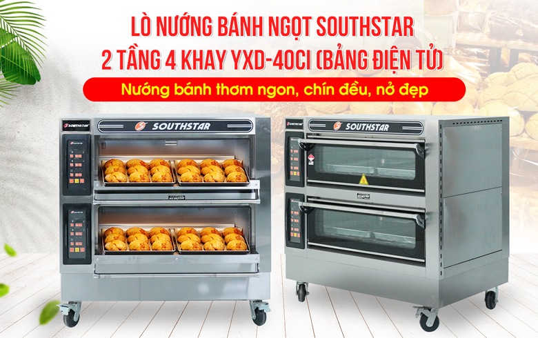 Lò nướng bánh Southstar điện tử 2 tầng 4 khay YXD-40CI (cao cấp) Lò nướng bánh Southstar điện tử 2 tầng 4 khay YXD-40CI (cao cấp)