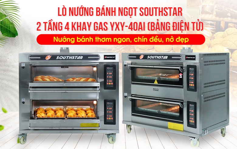 Lò nướng bánh Southstar gas 2 tầng 4 khay YXY-40AI (cao cấp)