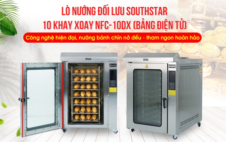Lò nướng bánh đối lưu Southstar 10 khay xoay NFC-10DX (điện tử cao cấp) Lò nướng bánh đối lưu Southstar 10 khay xoay NFC-10DX (điện tử cao cấp)