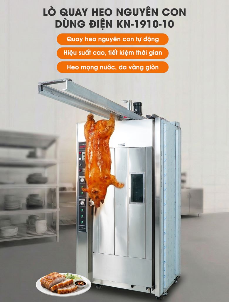 Lò quay heo nguyên con dùng điện KN-1910-10