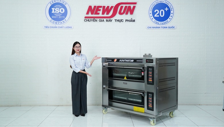 Thực tế mẫu lò nướng bánh Southstar gas 2 tầng 4 khay YXY-40AI