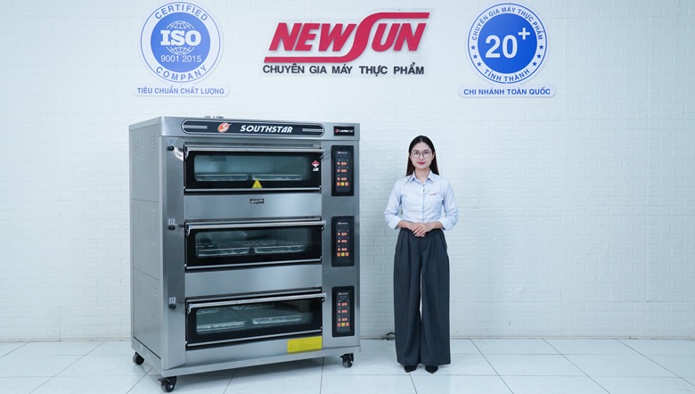 Thực tế mẫu lò nướng bánh Southstar gas 3 tầng 6 khay YXY-60AI