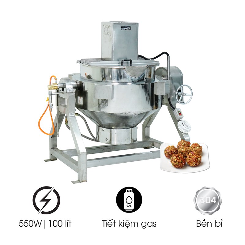 Nồi nấu cánh khuấy 100 lít LJ100 dùng gas