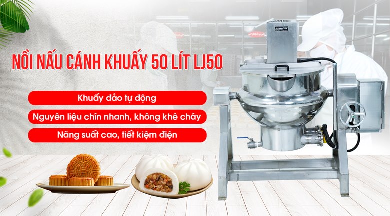 Nồi nấu cánh khuấy 50 lít LJ50