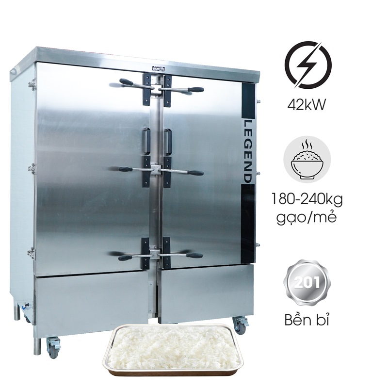 Tủ nấu cơm công nghiệp 60 khay 2M60-DT dùng điện