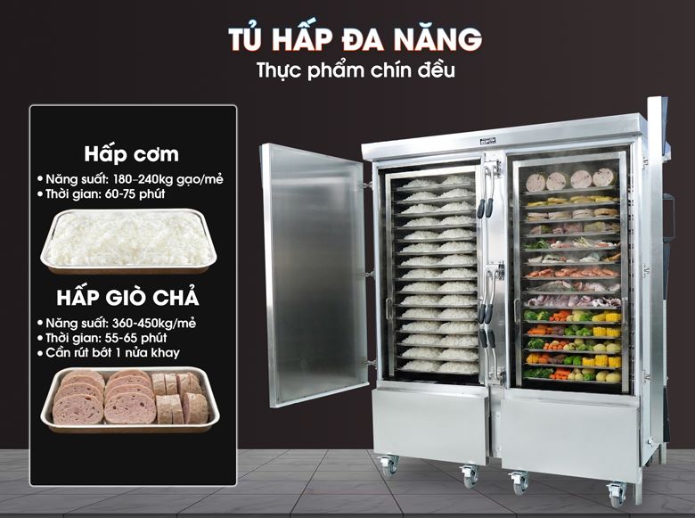 Hấp đa năng nhiều loại thực phẩm