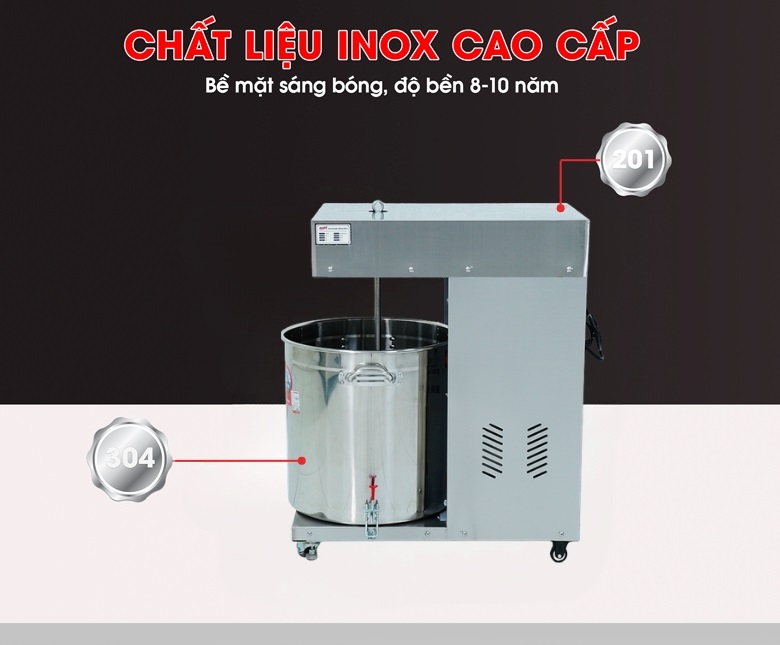 Chất liệu inox cao cấp – Bền bỉ và an toàn thực phẩm
