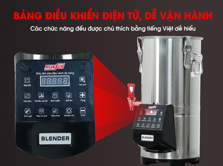 Bảng điều khiển bằng tiếng việt cực kì dễ sử dụng