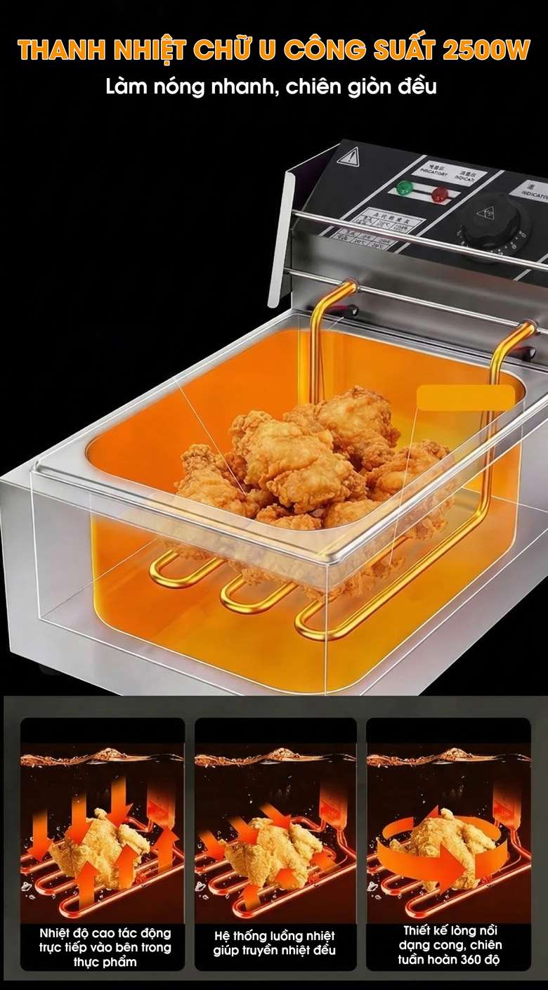 Thanh nhiệt chữ U công suất 2800W