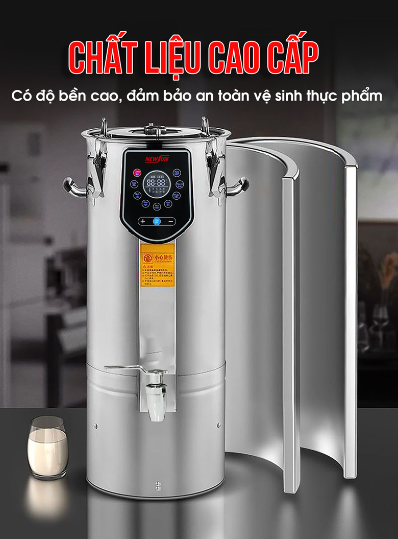 Máy được trang bị chất liệu inox cao cấp