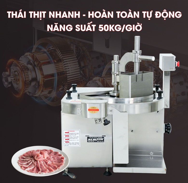 Động cơ khoẻ thái thịt nhanh, năng suất khoảng 50kg/giờ Động cơ khoẻ thái thịt nhanh, năng suất khoảng 50kg/giờ