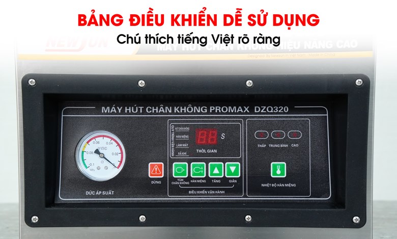 Bảng điều khiển trực quan, dễ sử dụng