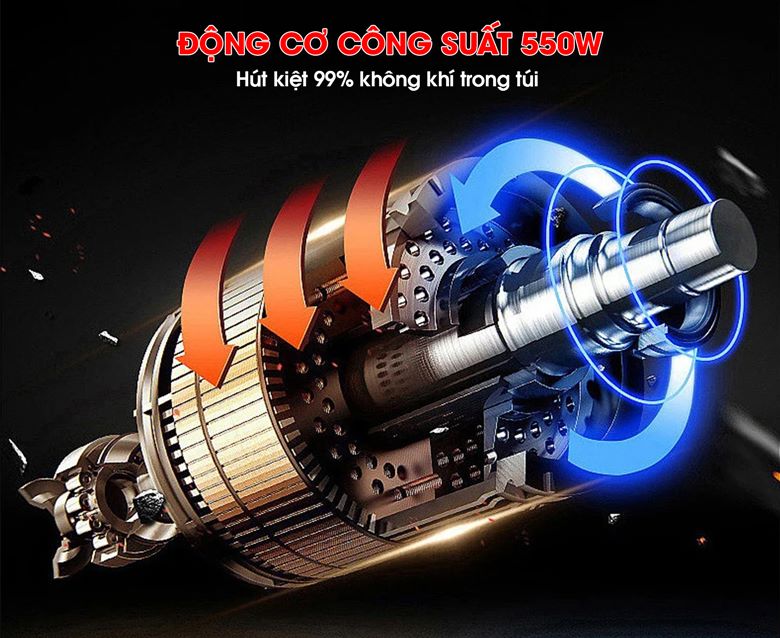 Công suất mạnh mẽ – Hút kiệt không khí hiệu quả