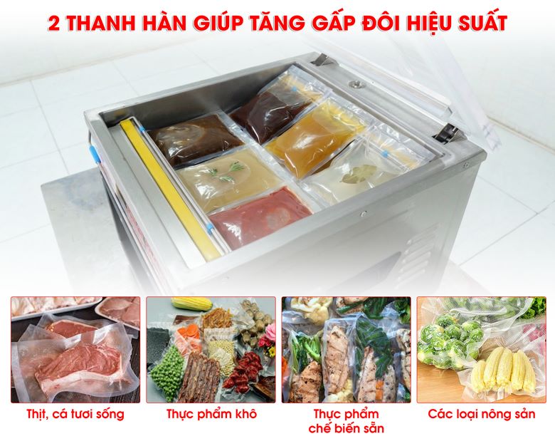 Hiệu suất vượt trội với hệ thống 2 thanh hàn
