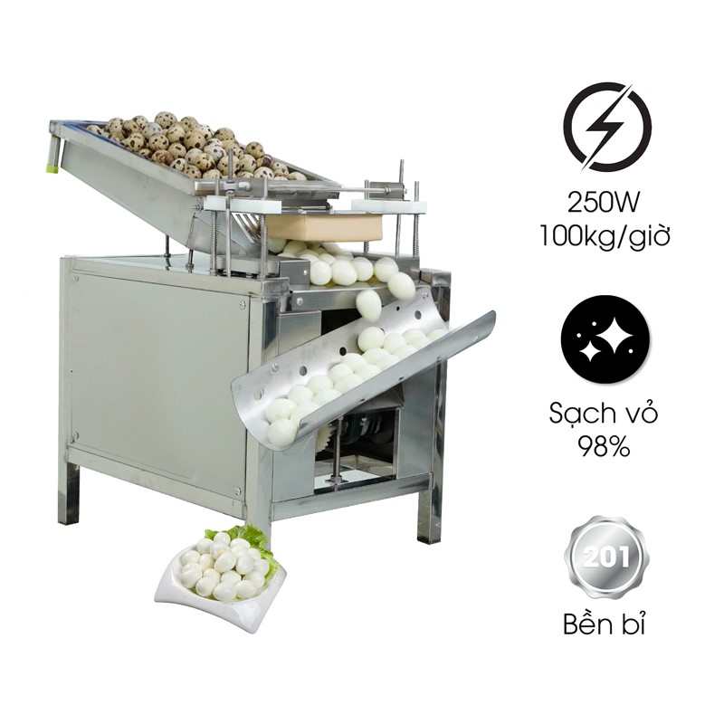 Máy lột vỏ trứng cút tự động MLVTC-300