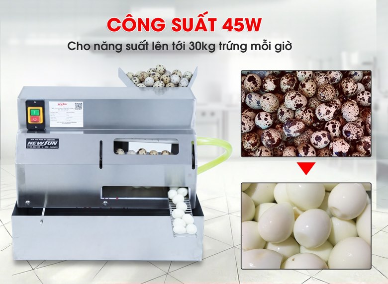 Năng suất cao, xử lý nhanh lên tới 30kg trứng mỗi giờ