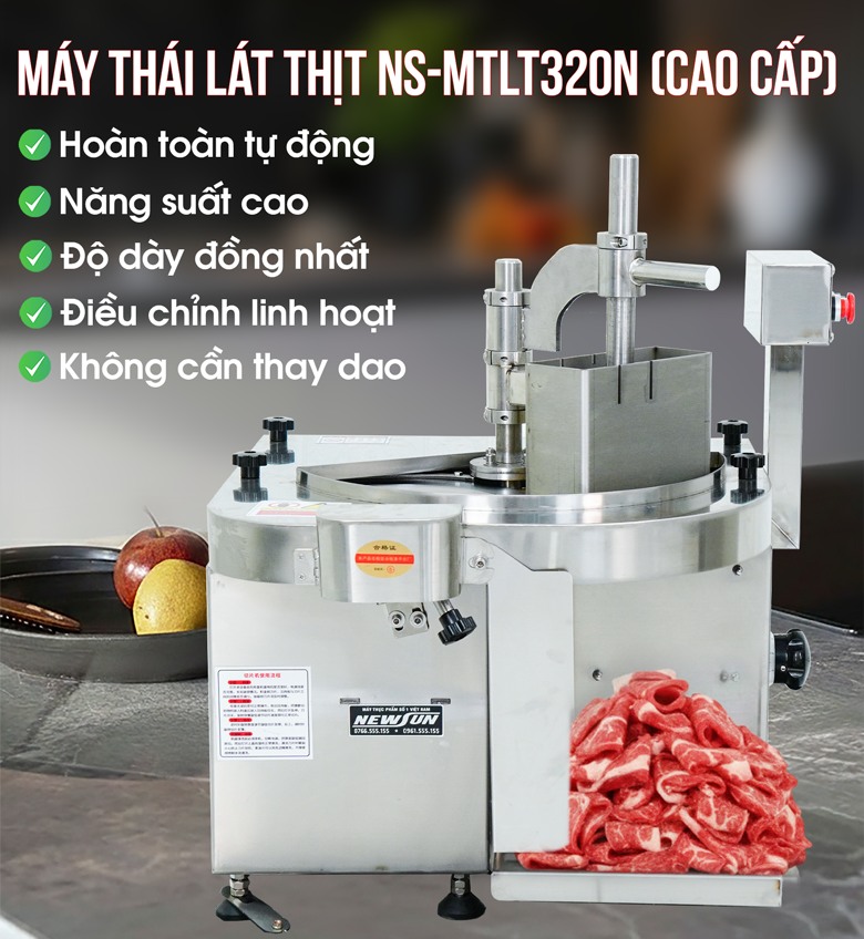 Máy thái thịt tự động NS-MTLT320N cao cấp – Chuyên gia thái lát thịt tươi sống, thịt chín, thịt se lạnh Máy thái thịt tự động NS-MTLT320N cao cấp – Chuyên gia thái lát thịt tươi sống, thịt chín, thịt se lạnh