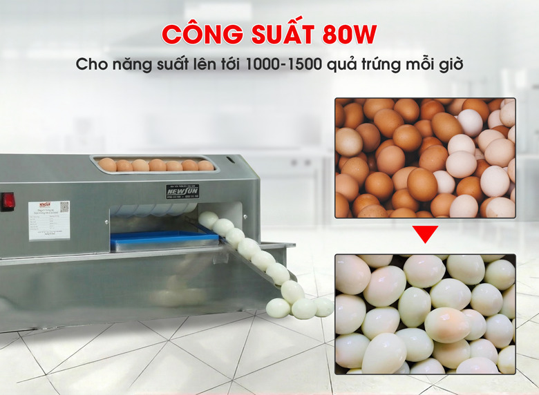 Năng suất lên đến 1000 – 1500 quả mỗi giờ