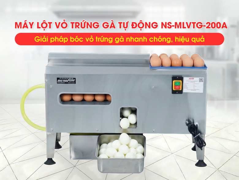 Máy lột vỏ trứng gà tự động NS-MLVTG-200A