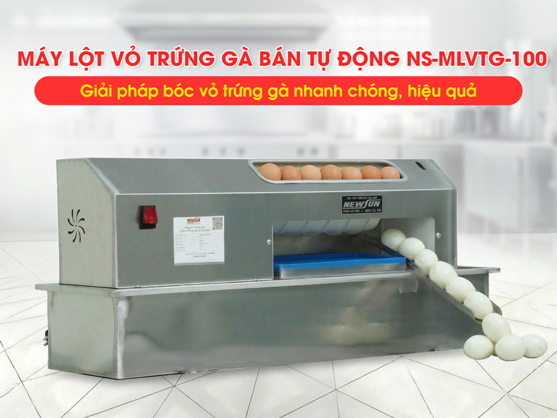 Máy lột vỏ trứng gà bán tự động NS-MLVTG-100
