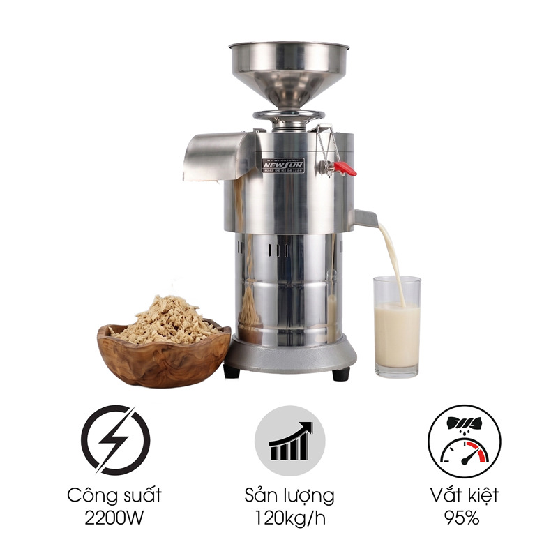 Máy xay đậu nành tách bã 120kg ZF155