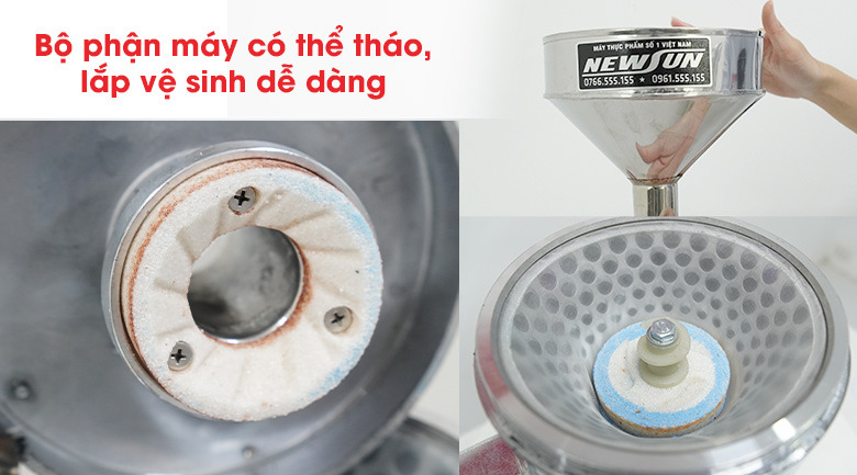 Một vài bộ phận của máy có thể tháo lắp dễ dàng
