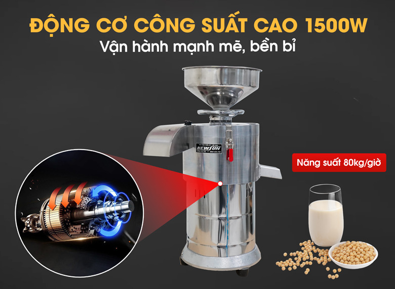 Động cơ công suất cao giúp máy vận hành ổn định