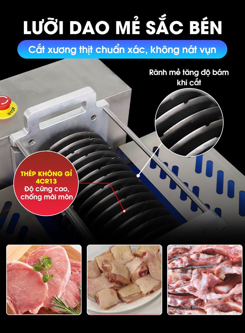 Bộ dao bằng thép không gỉ 4Cr13 sắc bén, cắt thịt ngọt – độ dày chuẩn xác