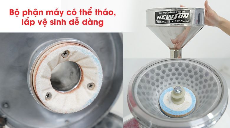 Một vài bộ phận máy có thể tháo, lắp vệ sinh dễ dàng 