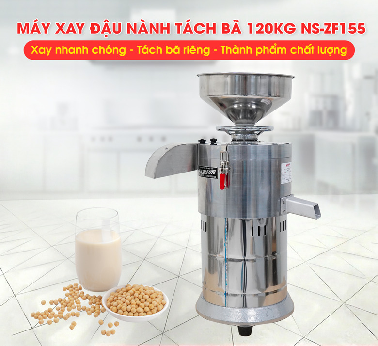Máy xay đậu nành tách bã 120kg ZF155