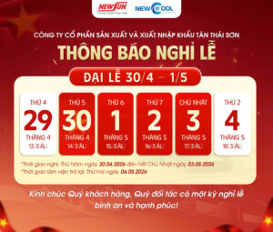 Thông báo nghỉ lễ 30/4 - 1/5/2026