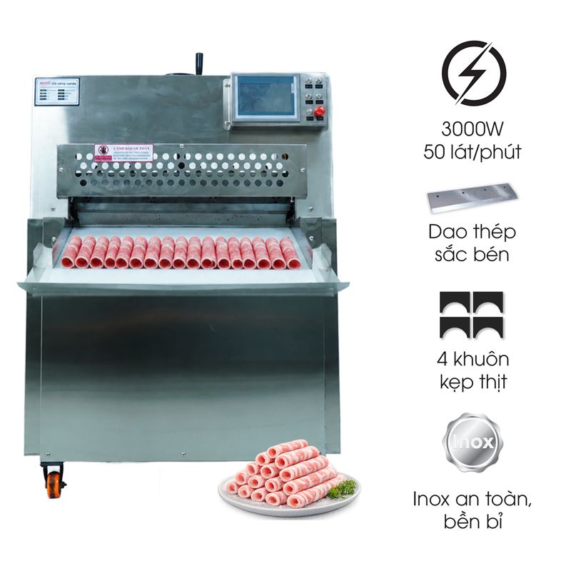 Máy cắt thịt đông lạnh cao cấp CNC-4DT/ROLLS