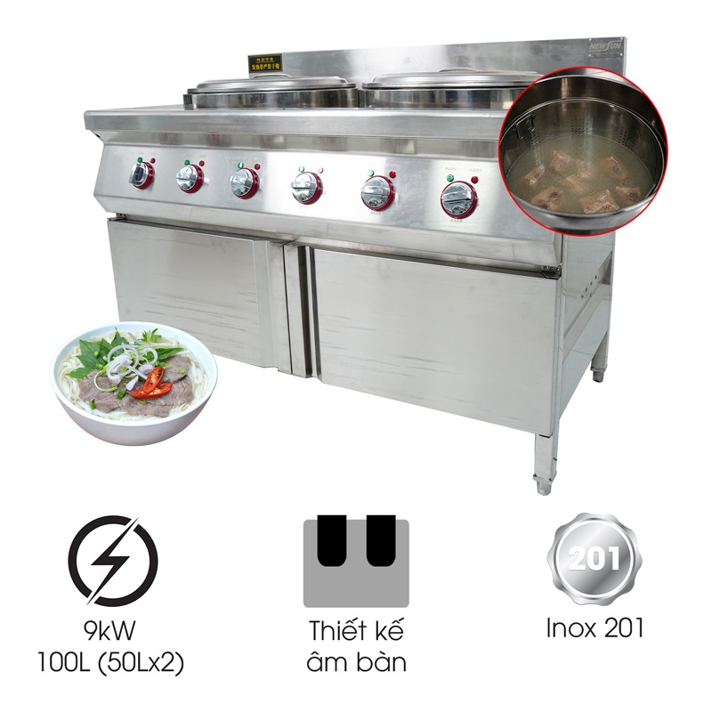 Bộ nồi nấu phở âm bàn CY450 100 lít