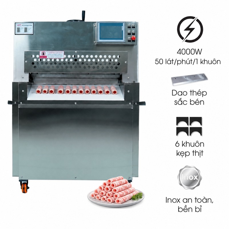 Máy cắt thịt đông lạnh cao cấp CNC-6DT/ROLLS