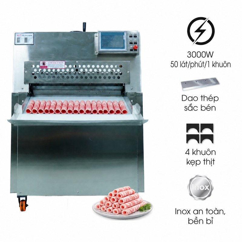 Máy cắt thịt đông lạnh cao cấp CNC-4DT/ROLLS