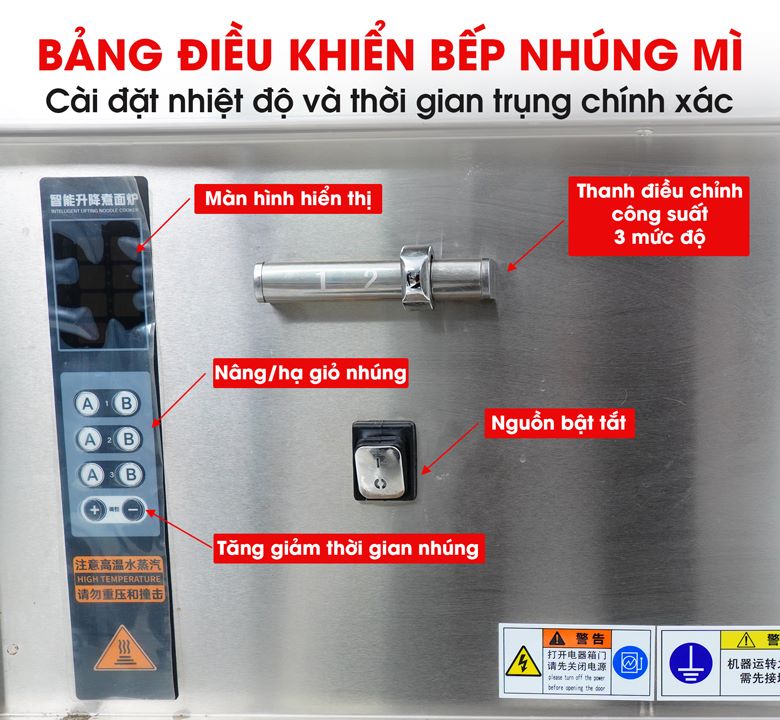 Bảng điều khiển bếp nhúng mì