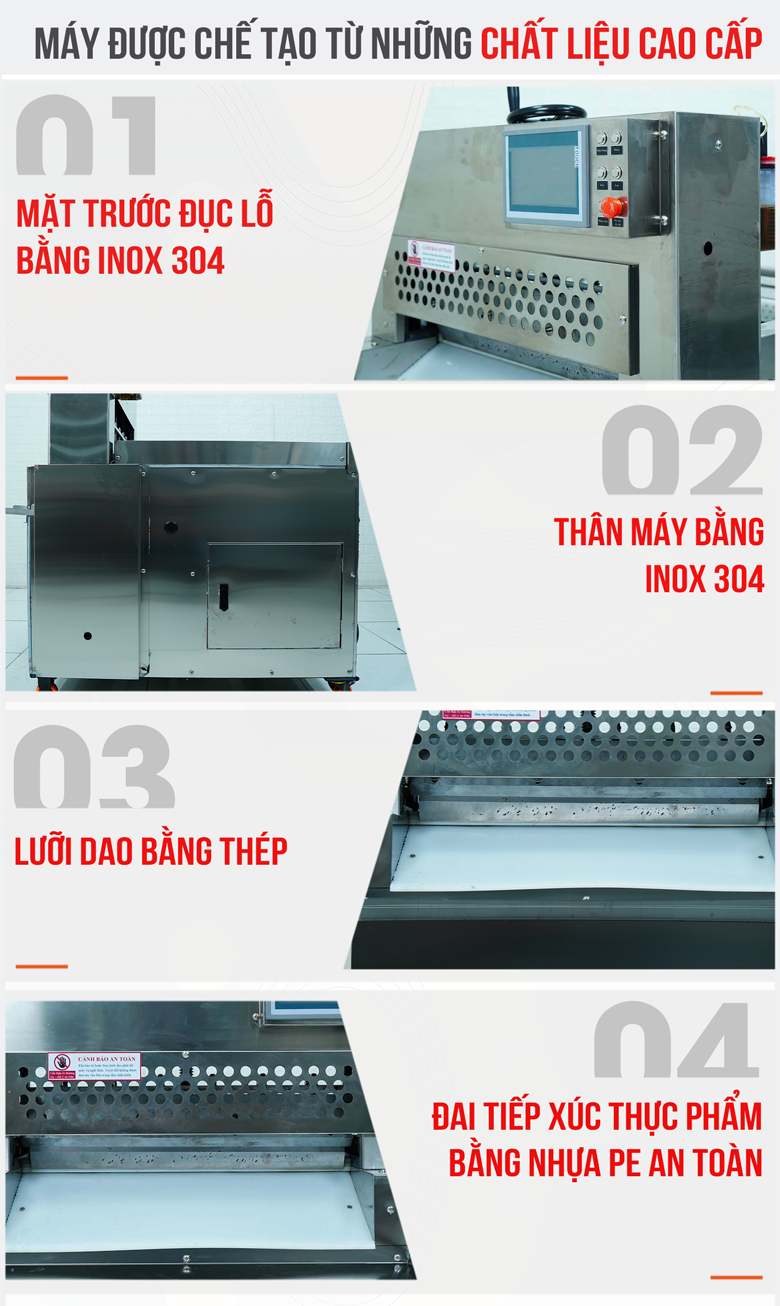 Chất liệu cao cấp và an toàn khi tiếp xúc thực phẩm