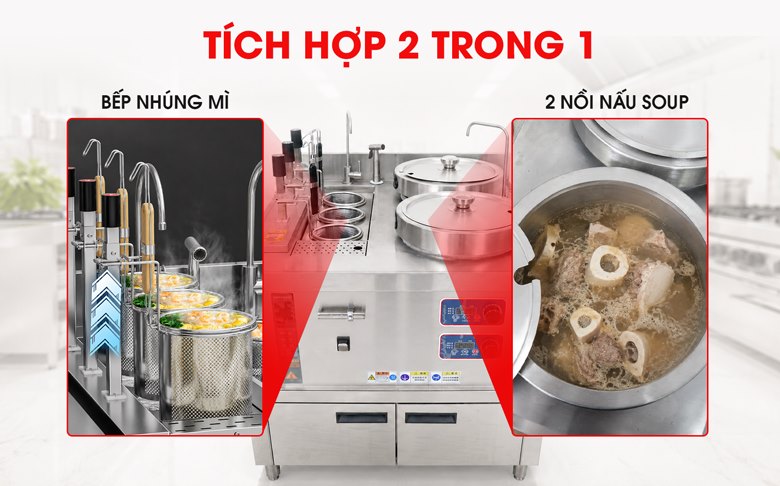 Bộ nồi thích hợp 2 trong 1